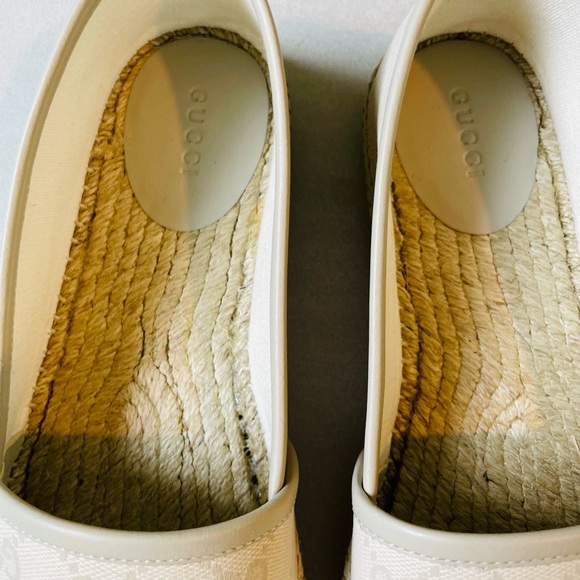 Gucci Bone White GG monogram espadrilles New NIB Authentic - Picture 8 of 10